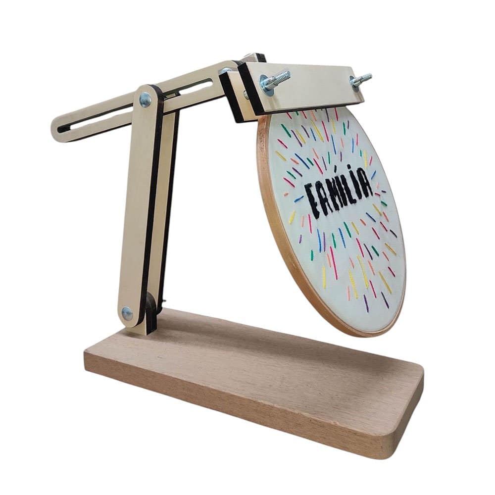 Suporte para Bastidor Articulado com apoio para celular para bordado a mão - Imagem 2