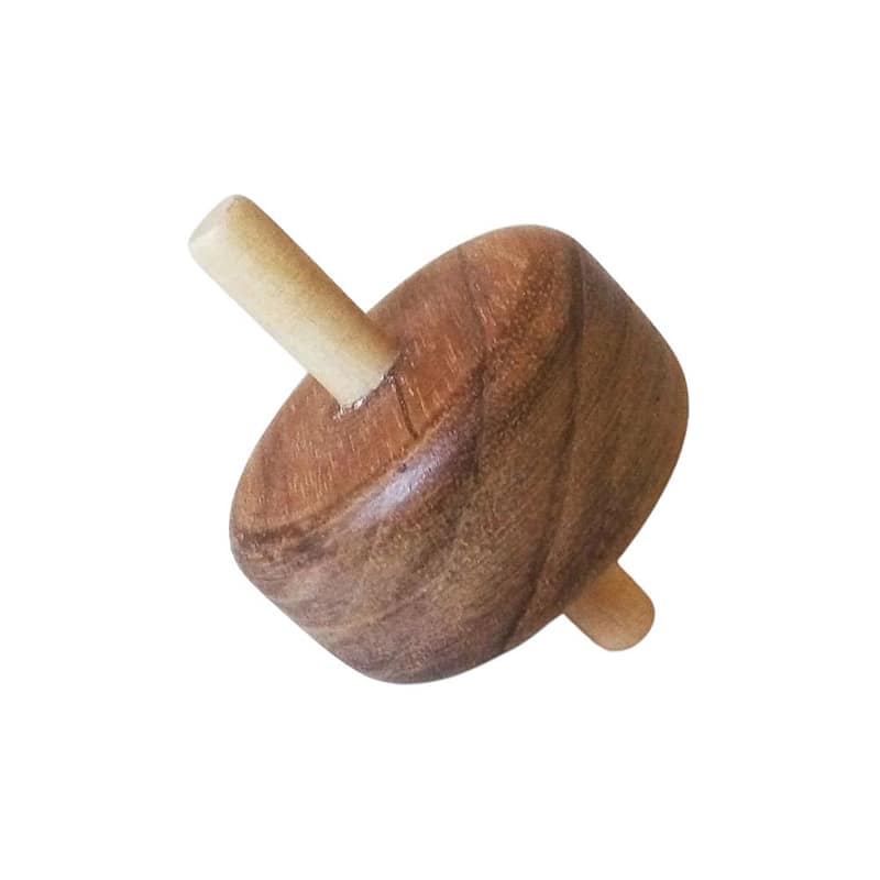 pião simples de madeira