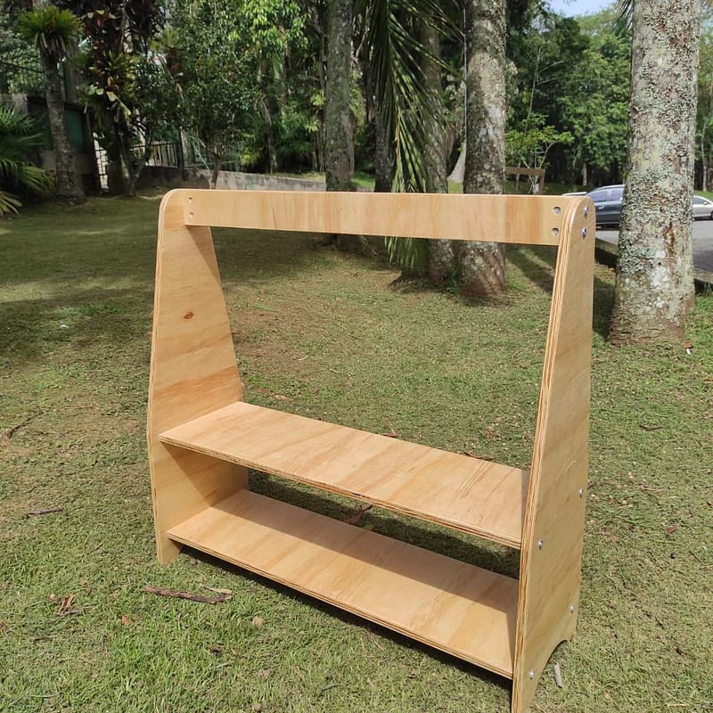 Cavalete estante para cabana infantil Efeito Madeira